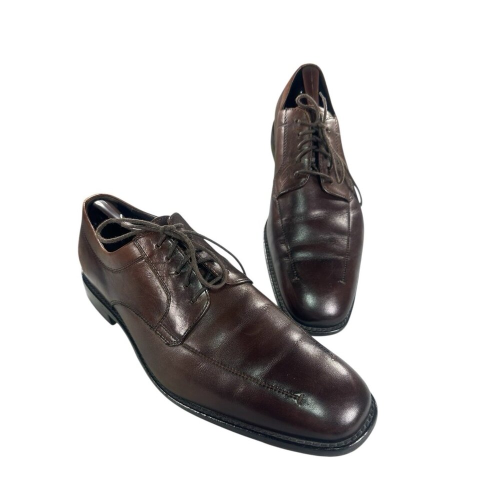 Johnston & Murphy  Mens Size 11.5 M Brown Leather Dress Shoes